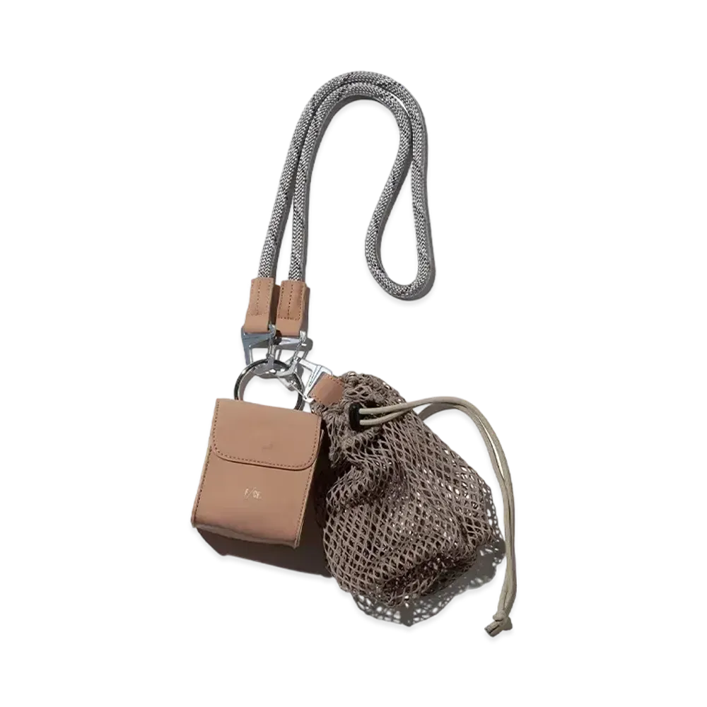 F/CE. Tech Leather Chain Purse "Beige"