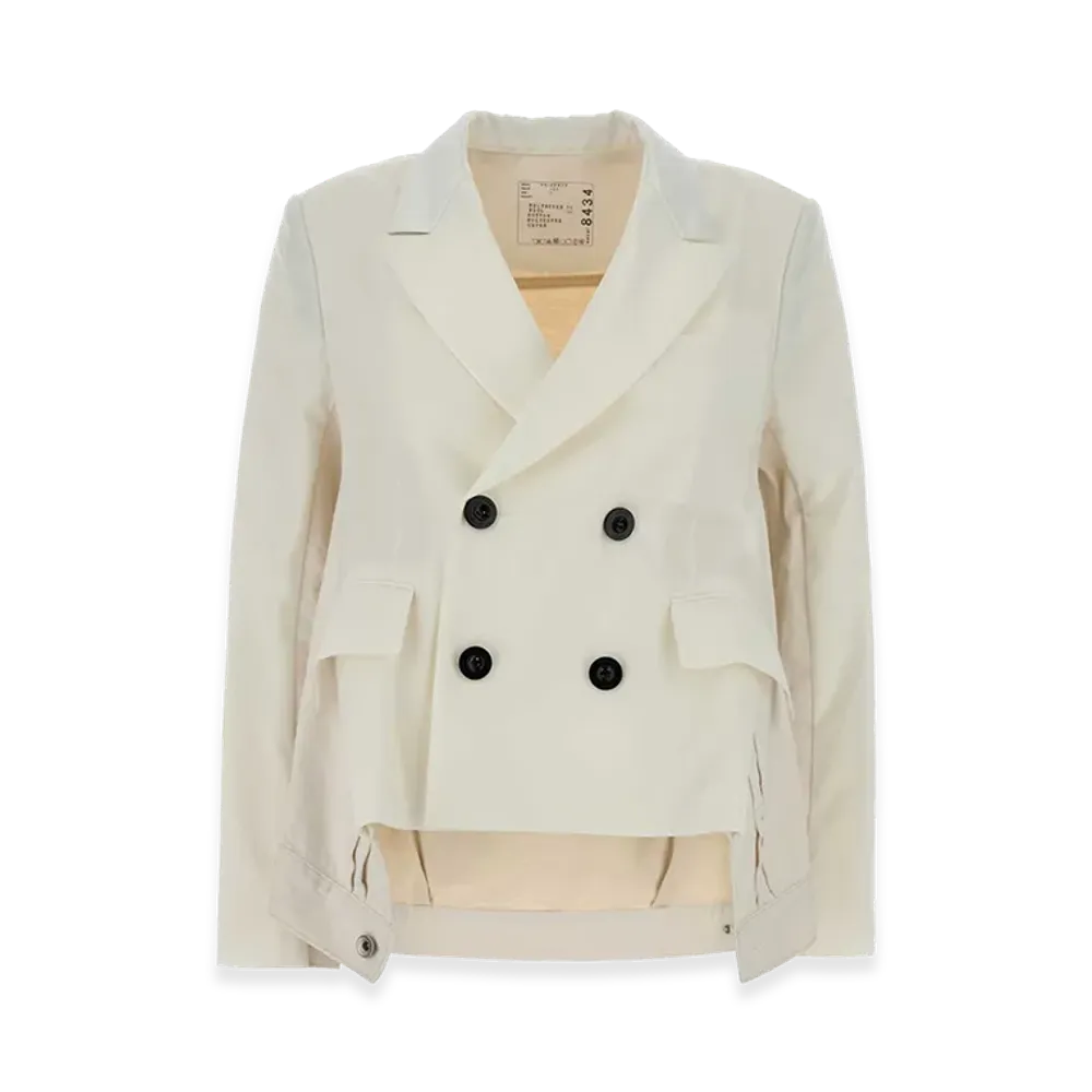 sacai Women's Twill And Denim Blazer "Ivor"
