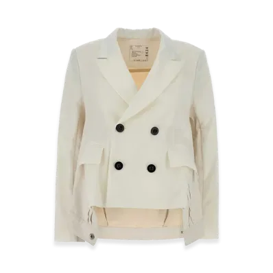 sacai Women's Twill And Denim Blazer "Ivor"