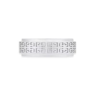GIVENCHY Ring With All-Over 4G Pattern In Metal "Silver"