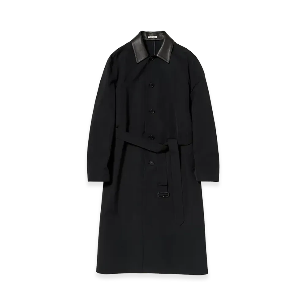 AURALEE Wool Max Canvas Coat "Black"