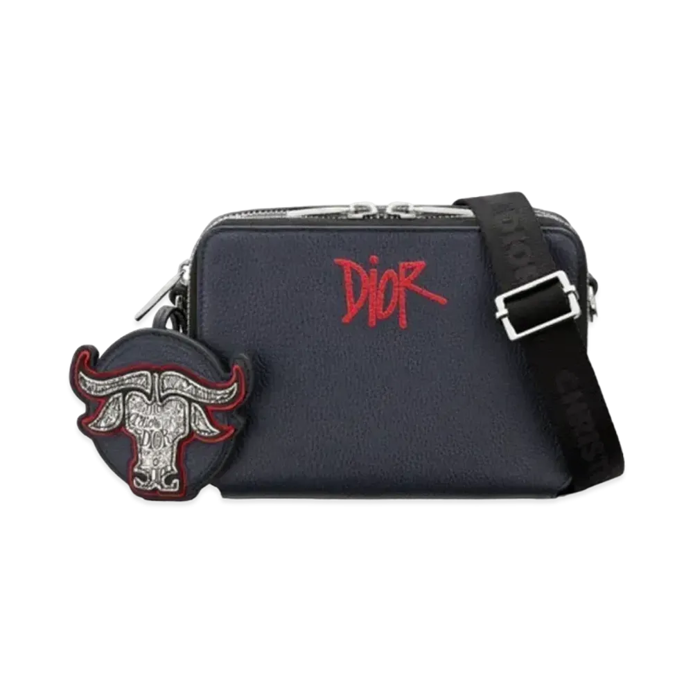 Dior x Shawn Stussy Pouch with Shoulder Strap "Navy"