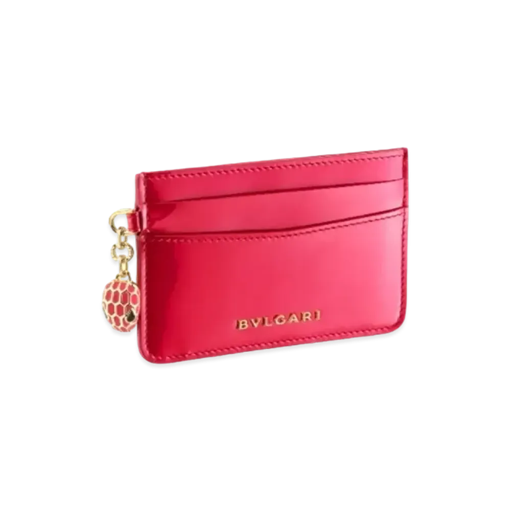 BVLGARI Serpenti Forever Card Holder "Red"