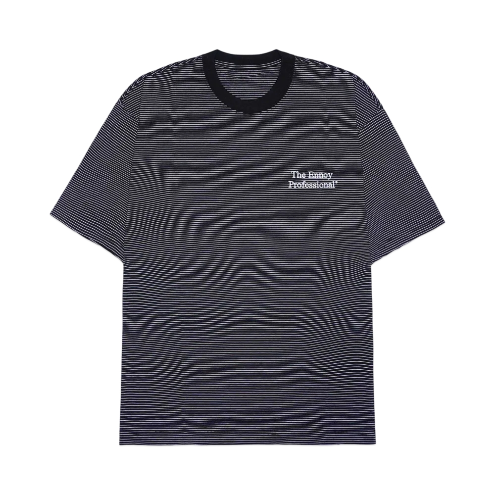 ENNOY 23SS S/S Border T-Shirt "Black" SS23BRENCT05AM