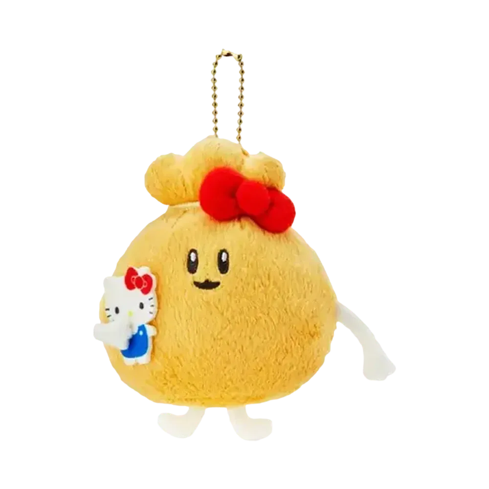 Sanrio -Chiikawa- Nagano Friends x Sanrio Characters Mascot Holder (Mochi Kinchaku x Hello Kitty)