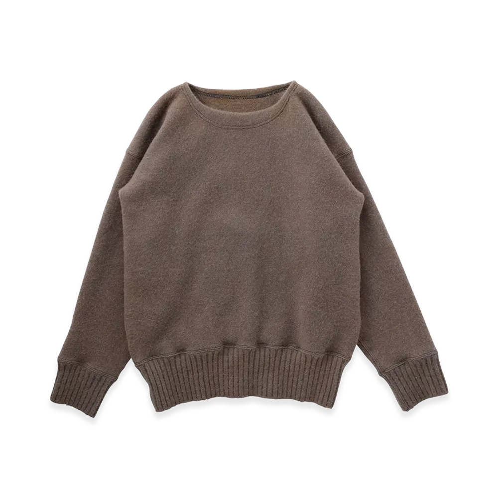 T.T Taiga Takahashi LOT.502 Varsity Letterman Sweater "Natural Dyed Pomegranate Gray"