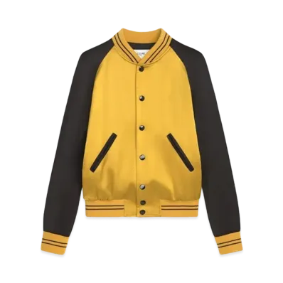 CELINE Satin Teddy Jacket With Studs "Sunflower"