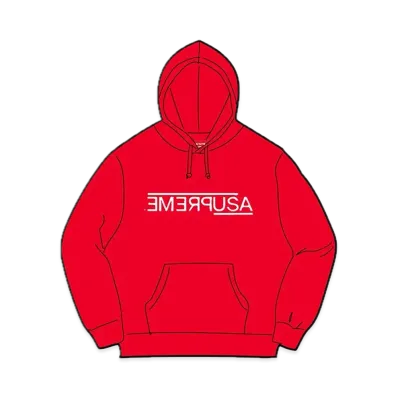 Supreme USA Hooded Sweatshirt "Red"