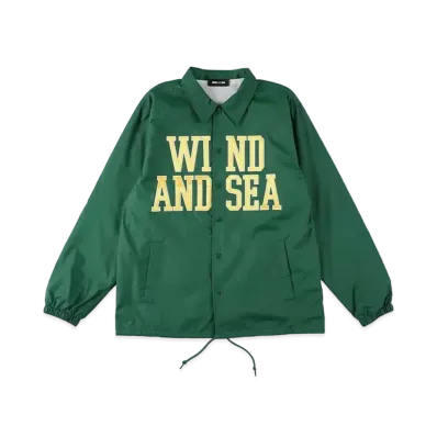 WIND AND SEA Satin Patch Coach Jacket "Green"