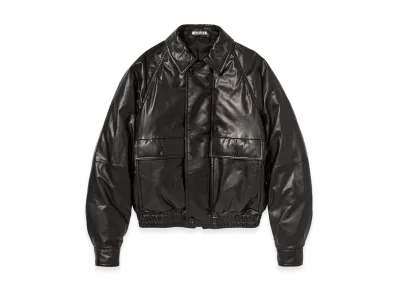 AURALEE Fine Calf Leather Down Blouson "Black"