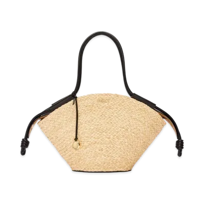 LOEWE Paseo Basket Bag Small "Natural/Black"