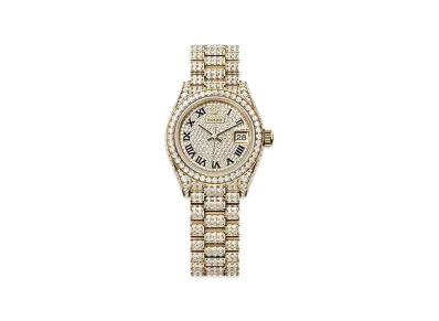 ROLEX Lady-Datejust 28mm Yellow Gold Diamond 279458RBR "Pave diamonds"