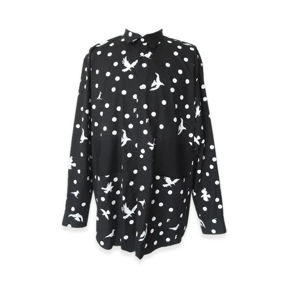 BLACK COMME des GARCONS x Filip Pagowski Cotton Broadcloth Print 3 "Black"