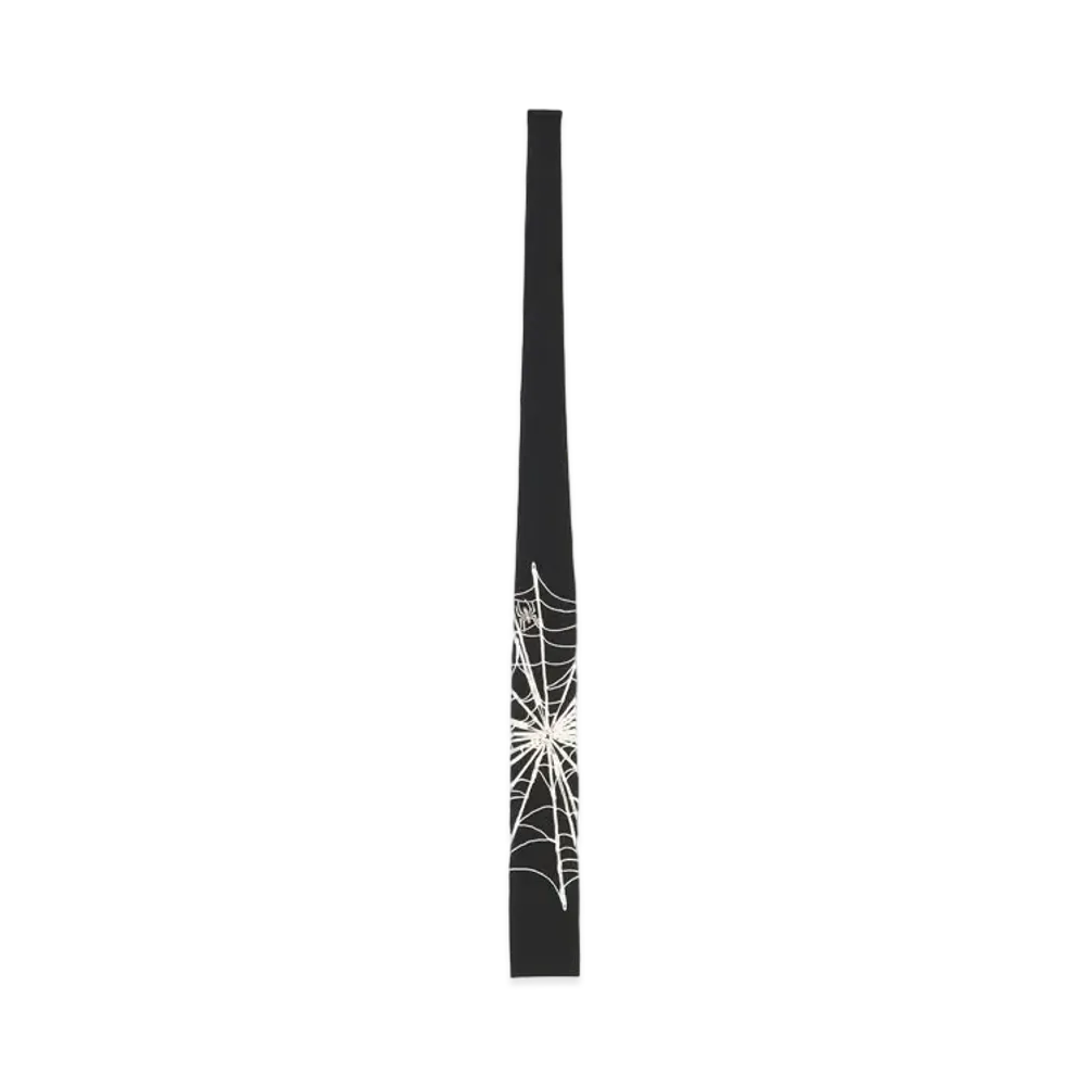 Yohji Yamamoto Pour Homme W/GABARDINE SPIDER EMBROIDERY TIE "Black/White"
