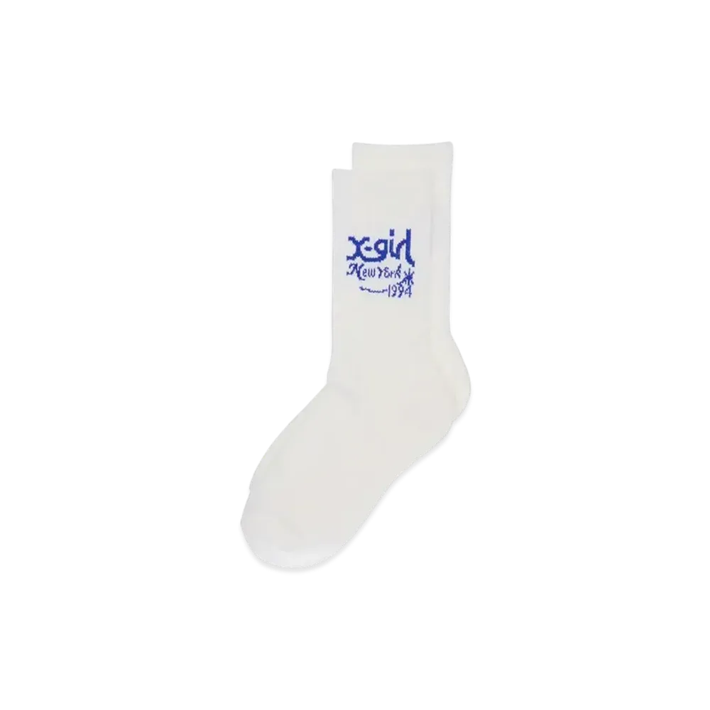 X-Girl New York Rib Socks "White"