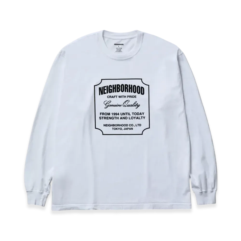 NEIGHBORHOOD NH . TEE LS-8 "White"