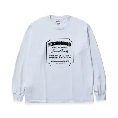 NEIGHBORHOOD NH . TEE LS-8 "White"