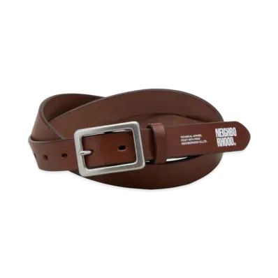 NEIGHBORHOOD Leather Narrow Belt "Brown"