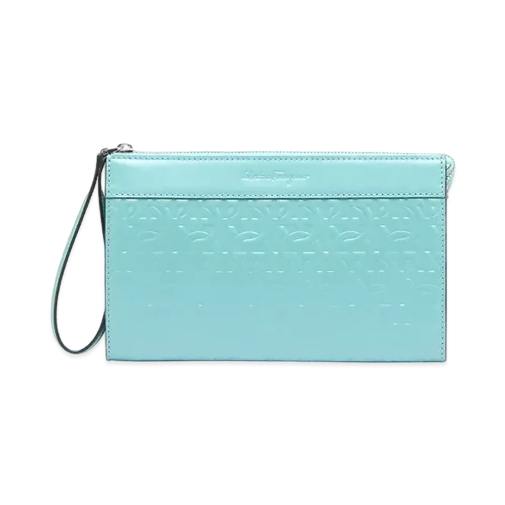 Salvatore Ferragamo Document Holder "Tyrone Turquoise"