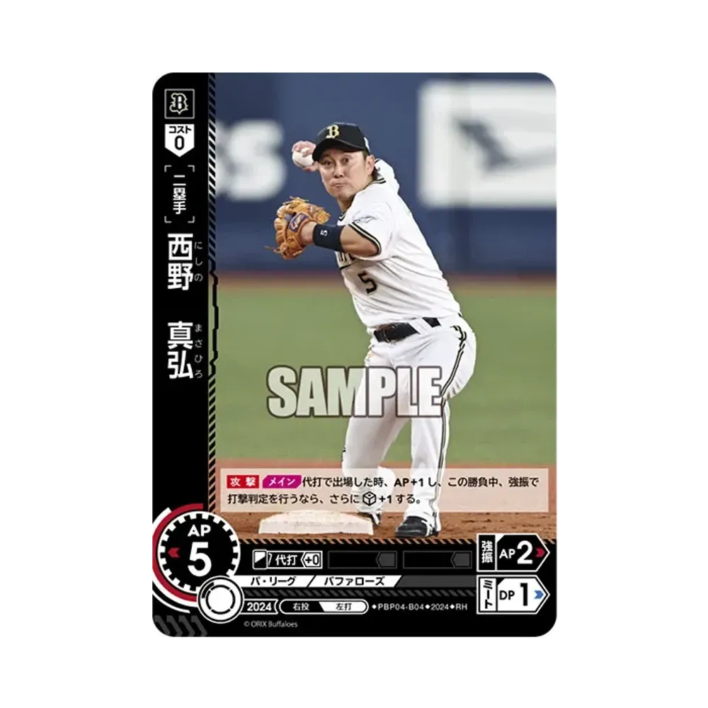 西野 真弘 RH [PBP04-B04](パ・リーグ ブースターパック「2024 Vol.4」)