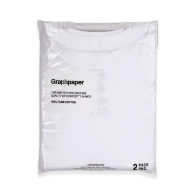Graphpaper 2-Pack S/S Pocket Tee "White"