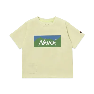 NANGA Eco Hybrid Box Logo Kids Tee "Yellow"