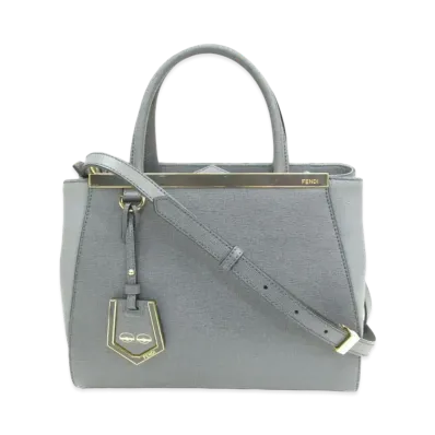 FENDI 2Jours Leather 2WAY Bag "Gray"