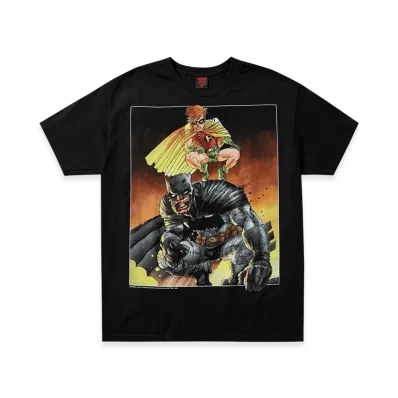 Geeks Rule x Batman & Robin 15 Silkscreen Printing T Shirt "Black"