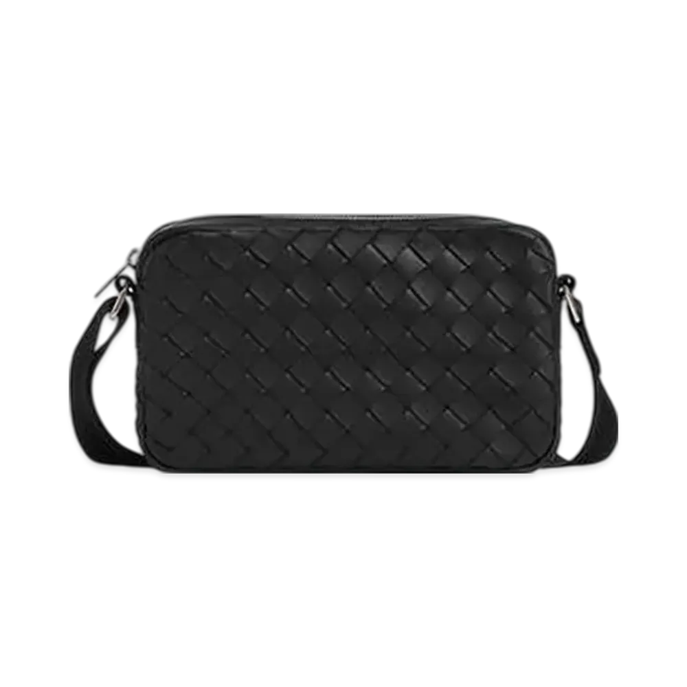 Bottega Veneta Small Intrecciato Camera Bag "Black"