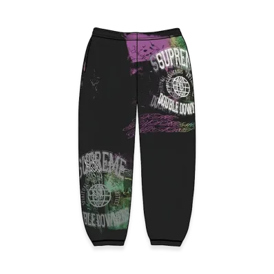 Supreme Overprint Sweatpant "Black"