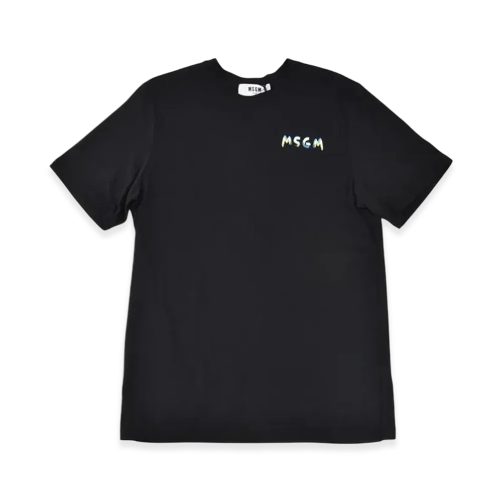 MSGM Crayon Logo Tee "Black"