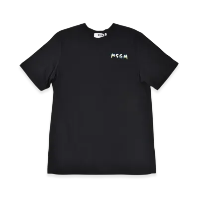 MSGM Crayon Logo Tee "Black"