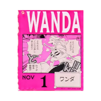 BANDAI "Ichiban Kuji" -ONE PIECE BASE SHOP Lottery 366DAYS OF BIRTHDAYS- Birth Month January-March Kon Colors Acrylic Block Charm Prize 11/1 Wanda
