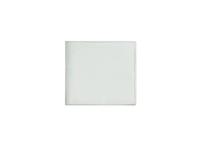 CELINE Bi-Fold Wallet With Coin In Grained Calfskin "Pale Grey"