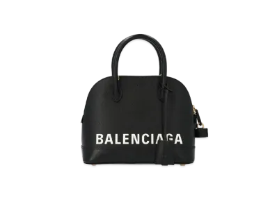 BALENCIAGA Women's Ville Small Top Handle Bag "Black/White"