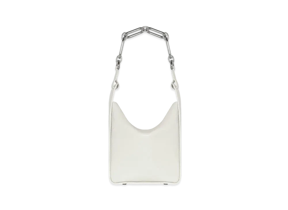 BALENCIAGA Tool 2.0 Small North-south Chain Tote Bag In Grained Calfskin "White"