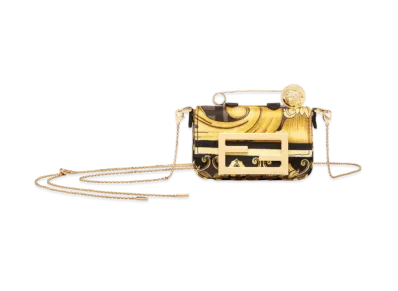 FENDI x Versace Fendace Black Leather Charm "Black"