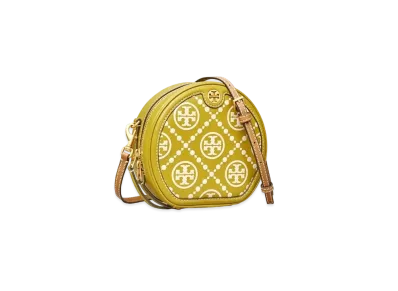 TORY BURCH T Monogram Contrast Emboss Moon Bag "Island Palm/New Cream"