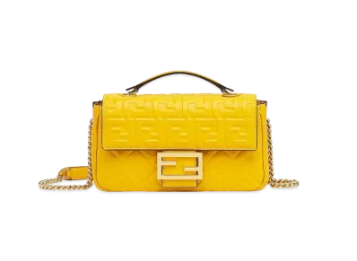 FENDI Mida Baguette Chain Nappa Leather Bag "Yellow"