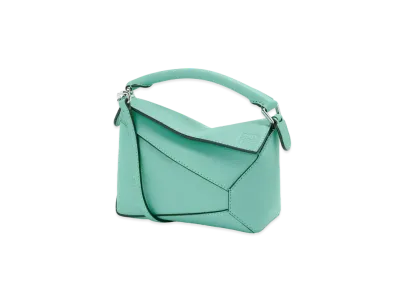 LOEWE Mini Puzzle Edge Bag In Goatskin "Fresh Mint"