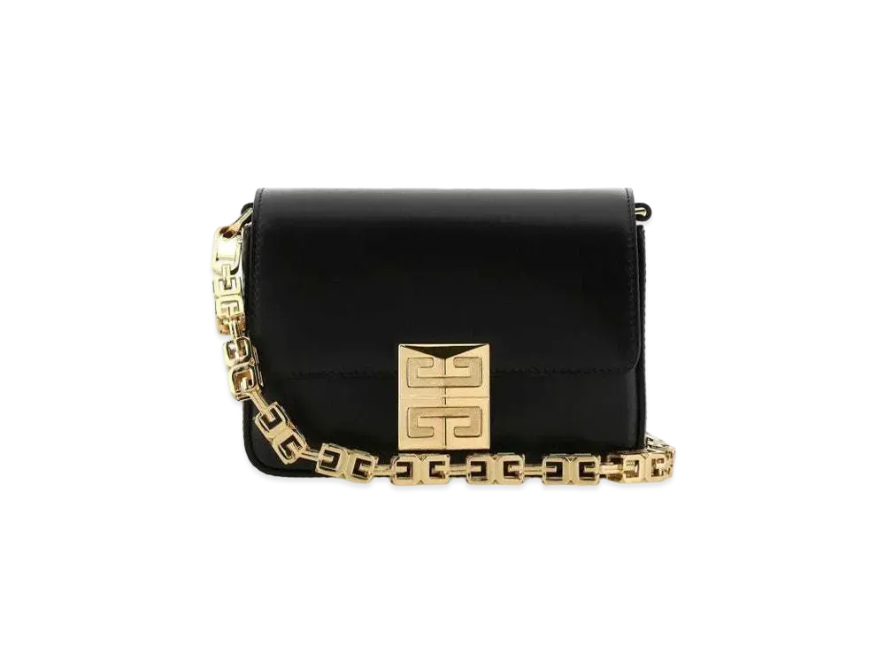 GIVENCHY Small 4G Bag In Box Leather With Chain "Black"