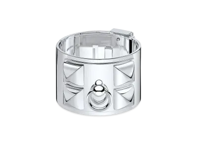 Hermes Collier De Chien Bracelet "Silver"