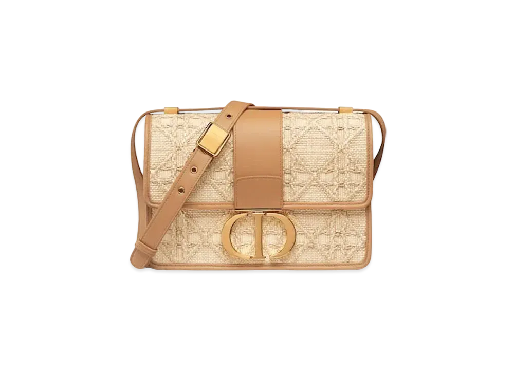 Dior 30 Montaigne Bag Canage Lafia "Natural"