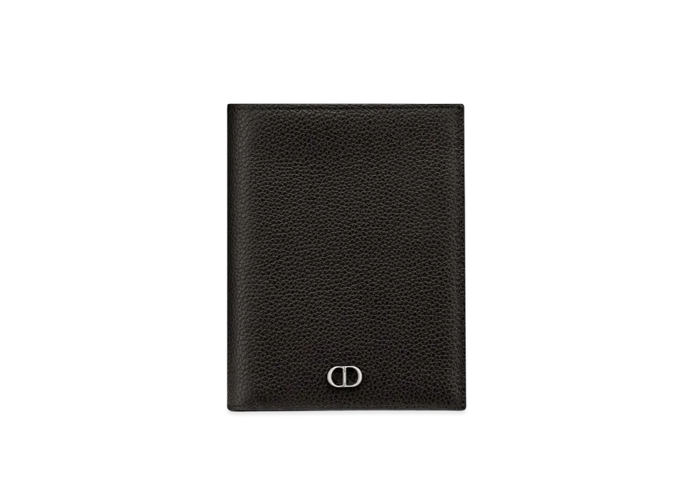 Dior Passport Cover CD Icon Grade Calfskin "Black"
