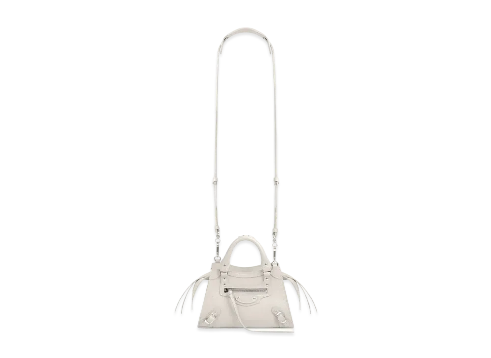 BALENCIAGA Women's Neo Classic Mini Top Handle Bag "Light Grey"