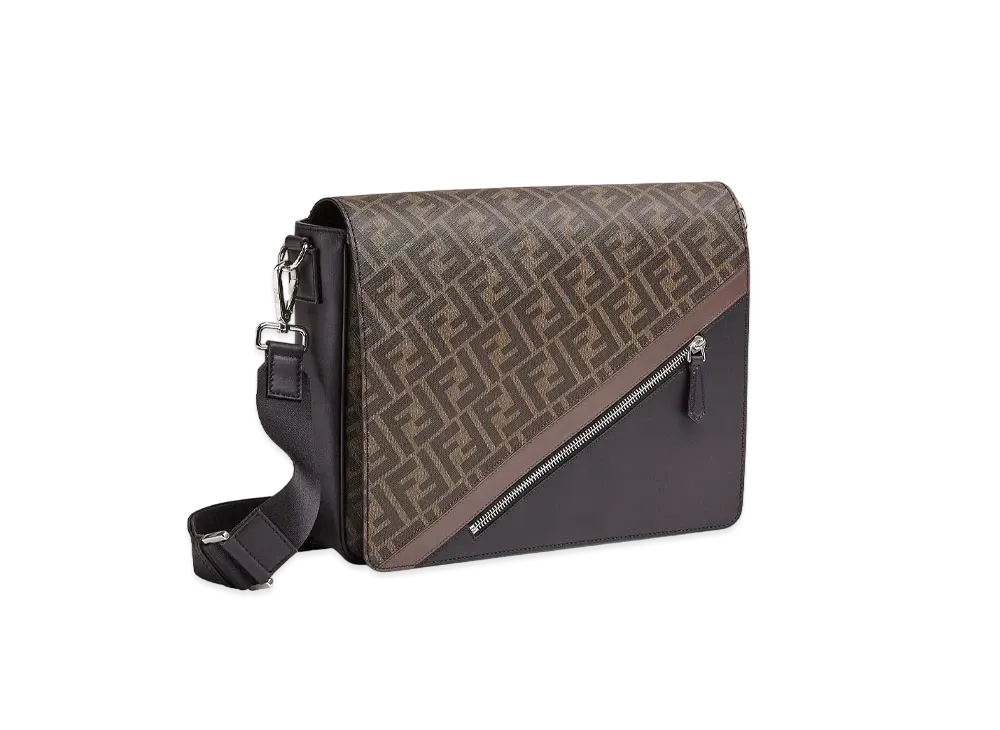 FENDI Messenger Bag Leather Bag "Brown"