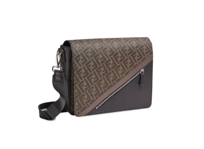 FENDI Messenger Bag Leather Bag "Brown"