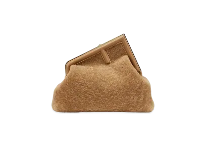 FENDI First Medium Sheepskin Bag "Beige"