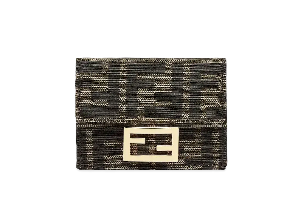 FENDI Micro Tri-Fold Wallet Fabric "Brown"