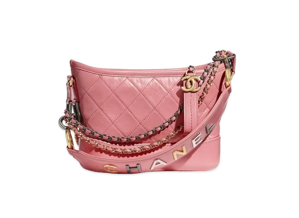 CHANEL Gabrielle De Chanel Small Hobo Bag Aged Calfskin & Calfskin "Pink"